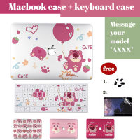 Lots-o-Huggin Bear Lotso Macbook Case Pro Air 13 2020 A2338 M1 A2337 A2289 A2251 A2179 A1932 A1466 Pro 16 A2141 Pro 13 A2159 A1989 Air 11 Retina 12 13 A1502 Marble Print Case Hard Cover Protect