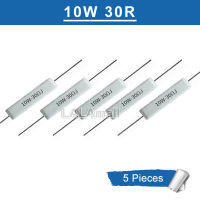 5pcs Cement Resistance 10W 30ohm 30R 30RJ Resistors 10W30RJ 10W-30RJ Resistor