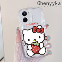 เคส Chenyyka สำหรับ Realme 10เคสลายการ์ตูนสีสันสดใสลายเฮลโลคิตตี้เนื้อครีมเคสมือถือโปร่งใสเคสป้องกันเลนส์กล้องเคสนิ่มแบบใสซิลิโคนกันกระแทก