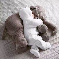 【YF】 80cm Plush Elephant Toy Baby Sleeping Back Cushion Soft Stuffed Pillow Doll Newborn Playmate Kids Birthday Gift