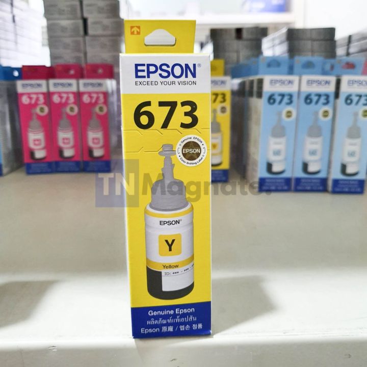หมึกพิมพ์อิงค์เจ็ท-epson-inkjet-cartridge-t673400-yellow-หมึกชนิดเติม-l800-l1800-สีเหลือง