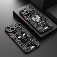 Cartoon Marvel Groot Spiderman Phone Case for iPhone 14 13 11 12 Pro Max X XS XR 7 8 6 Plus Mini Silicone Frame Matte PC Cover