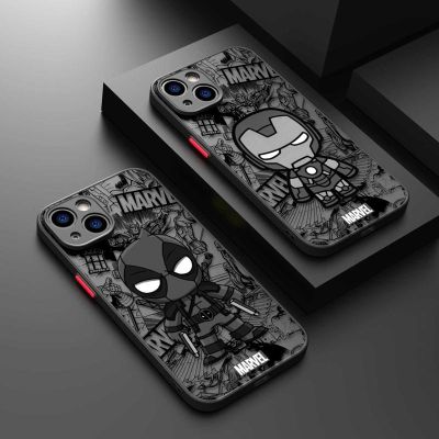 Cartoon Groot Spiderman for iPhone 14 13 12 X XS XR 7 8 6 Silicone Frame Matte Cover