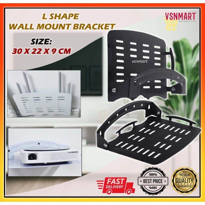 Folding Set Top L SHAPE Wall Mount Bracket Storage Shelf Rack Holder