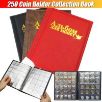 ๑ 250 Pieces Coins Storage Book Commemorative Coin Collection Album Holders Collection Volume Folder Hold Multi-Color Empty Coin