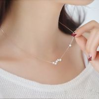 卐▥☄ 925 Sterling Silver Crystal Stars Necklaces amp; Pendant Statement Necklace for Women