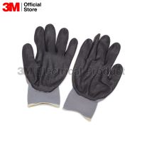 3M ถุงมือไนลอนอเนกประสงค์ ไซส์ XL สีเทา ผลิตจากยางไนไตร เคลือบด้วยโฟม ระบายอากาศได้ดี ทนทาน (1 คู่)