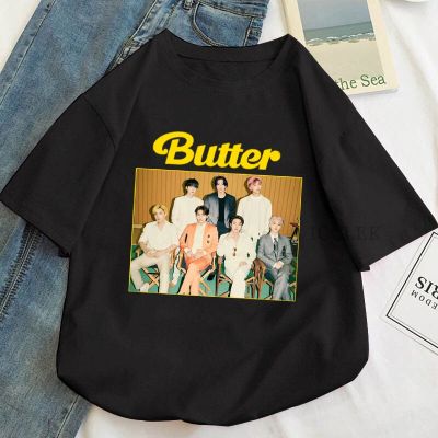 Butter Album Dynamite Life Goes In T Shirt Cotton Short Sleeve Graphic T-Shirts Aesthetic Clothing Gildan