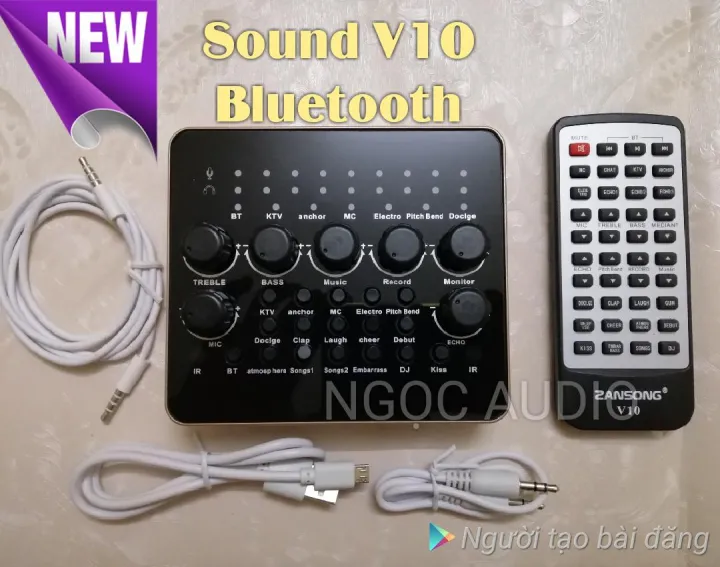 SOUND CARD V10 BLUETOOTH HÁT LIVE STREAM PHIÊN BẢN 2019 Lazada.vn