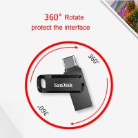 SanDisk Ultra ไดรฟ์คู่ไดรฟ์ปากกา OTG Type-C กับ USB 3.1 Pendrive 32GB 64GB 128GB 256GB U Stick 150เมตร/วินาทีสำหรับแล็ปท็อปสมาร์ทโฟน Shensong