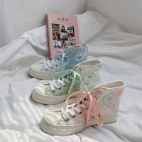 COD DSFGREYTRUYTU [READY STOCK] High-Top Canvas Shoes Female Students Korean Version All-Match