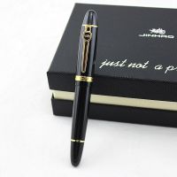 Jinhao Luxury gold clip ink pen original Iridium fountain pen students practice calligraphy 0.5mm/1.0mm nib ink cartridge select  Pens