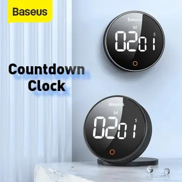 Baseus Magnetic Countdown Alarm Clock Kitchen Timer Manual Digital Timer  Stand Desk Clock Cooking Timer Shower Study Stopwatch