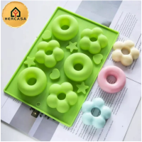 Donut cake mold, Soap mold, Dessert, Ice cream พิมพ์ซิลิโคนสำหรับทำ วุ้นกะทิ ขนมชั้น คัพเค้ก ขนมไทย แม่พิมพ์วุ้น อุปกรณ์เบเกอรี่ พิมพ์วุ้นซิลิโคน