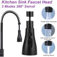 [A TOOL] 3โหมดหัวสเปรย์ ° SwivelSpayer Head Water Saving Sink Aerator ForFaucet Replacement Spray Head