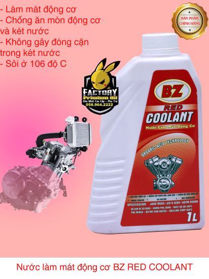 Hcmnước làm mát cao cấp pha sẵn bz red coolant 1l - ảnh sản phẩm 1