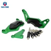 http://✔Waase แผ่นป้องกันเครื่องยนต์ขัดข้องมอเตอร์ไซค์สำหรับ Kawasaki Ninja 250 400 2018 2019 2020 2022