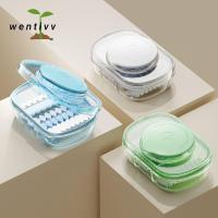 WENTIVV เครื่องตัดเม็ดยาอเนกประสงค์แบบพกพาที่เก็บยา2 In 1เครื่องแยกยาที่ปิดผนึกถูกสุขอนามัยเครื่องจ่ายที่แบ่งยาผู้หญิง