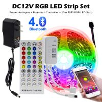 ม้วนเทปไฟ Led Rgb Wifi บลูทูธ Dc12V 10 ม . พร้อมอะแดปเตอร์พาวเวอร์