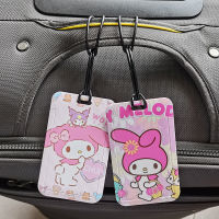 Sanrio My Melody น่ารัก Push &amp; Pull Travel อุปกรณ์เสริมแท็กกระเป๋าเดินทางกระเป๋าเดินทางพลาสติก ID Addres ผู้ถือสัมภาระ Boarding Tag