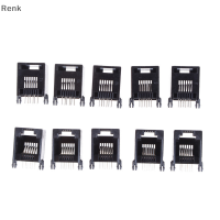 Renk 10ชิ้น/เซ็ต RJ11 RJ12 6P6C คอมพิวเตอร์อินเทอร์เน็ตเครือข่าย PCB JACK SOCKET New