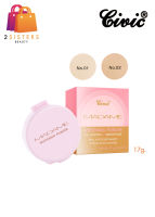 (ใหม่)(ตลับชมพู) Madame Whitening Powder Gluta Q10 แป้งพัฟเนื้อเนียน คุมมัน 17g.