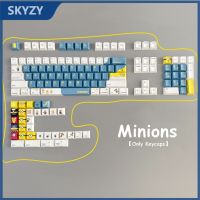 ~ 136 คีย์ Minions Keycaps Cherry Profile อะนิเมะน่ารัก PBT Dye Sub แป้นพิมพ์แบบกลไก Keycap Set