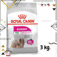 ?Lotใหม่ พร้อมส่งฟรี? Royal Canin Mini Exigent อาหารเม็ดสุนัขโต พันธุ์เล็ก ช่างเลือกอาหาร อายุ 10 เดือนขึ้นไป ขนาด 3 kg.  ✨