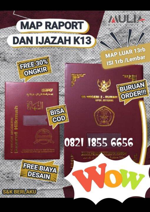 Sampul Map Raport Ijazah K13 | Lazada Indonesia