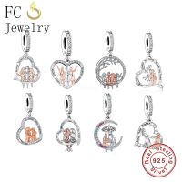 FC Jewelry Fit Original Charm Bracelet 925 Silver Three Sisters Always Sisters Forever Friends Bead For Making Women Berloque