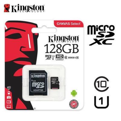 เมมโมรี่การ์ด 128GB Kingston MicroSDXC UHS-I Class10 MemoryCard (รับประกันตลอดอายุการใช้งาน)