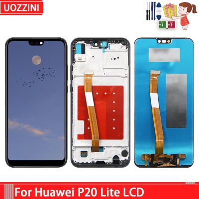 เหมาะสำหรับการแสดงผล Huawei P20 Lite หน้าจอสัมผัสสำหรับเหมาะสำหรับ Huawei P20 Lite Ane-Lx3แอลซีดีเหมาะสำหรับการแสดงผล Huawei Nova 3E แบบมีกระจกเทมเปอร์