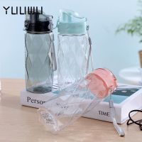 Creative Water Cup New Portable Sports Water Bottle Plastic Cup Diamond Space Cup Small Fresh Ins Transparent Adult Gourd