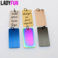 Stainless Steel Custom Rectangle Charms 20*40mm Pendant High Polish Mirror Surface Charm 20pcs