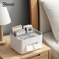 Tissue Box Napkin Holder Remote Control Storage Desk Organizer Office Multifunctional Sundries Ontainer Storage Home