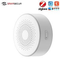 Zigbee Tuya Smart Home Security WiFi Siren Alarm Sensor Smart Life Wireless Strobe Siren Alarm Sensor Mobile APP Remote Control Household Security Sys