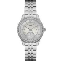 นาฬิกาผู้หญิง GUESS Whitney Bracelet &amp; Case Quartz Silver-Tone Dial Analog Ladies Watch W0931L1