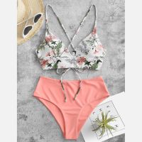 hotx 【cw】 swimsuit 2023 Piece Sets Prints Swimsuit Beachwear Tankinis Set Swimwears maillot de bain femme