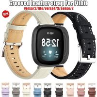 ﺴ❀ สายนาฬิกาหนังแท้สำหรับ Fitbit Versa 2 Lite สมาร์ทวอท์ชสำหรับ Fitbit Versa 3 4 Sense 2 Correa Watchband