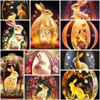 Rabbit Lantern Paint By Numbers Cross Stitch Kit Crafts Supplies For Adults Home Decoration Mothers Gift Dropshipping 2023 HOT