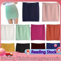 COD ♛❃ imoq55 store ★WX Women Seamless Stretch Tight Short Bodycon Clubwear Solid Color Mini Skirt