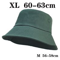 【YF】 Big Head Man Large Size Sun Hat Women Blank Fisherman Pure Cotton Panama Cap Plus Bucket Hats 56-58cm 58-62cm