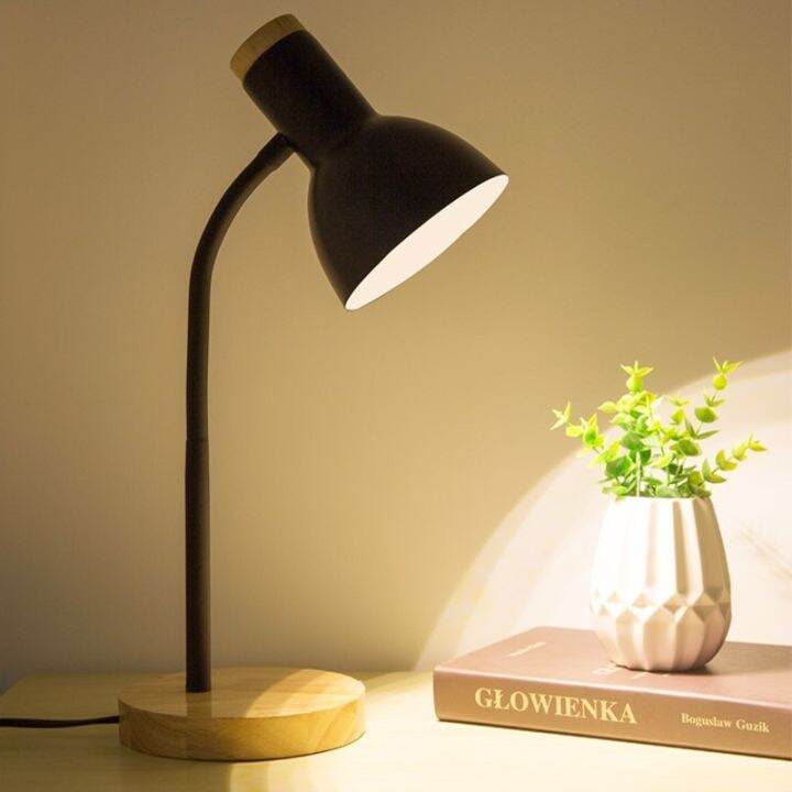 Nordic Wood Adjustable Study Lamp Desk Lamp IKEA LED Table Lamp / Study