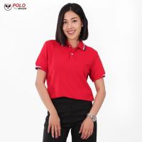 เสื้อโปโล KanekoTK สีสด ยับยาก สีแดง PK103 (หญิง) - PMKPOLOMAKER