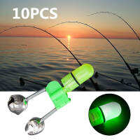 [Pajamas Shop]「COD+มีของพร้อมส่ง」อุปกรณ์ตกปลากลางคืน 10x LED Light Rod Tip Fish Ring Bite Double Bells