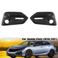 Front Bumper Fog Light Cover Trim Fog Light Grill Frame for Honda Civic 2017-2021