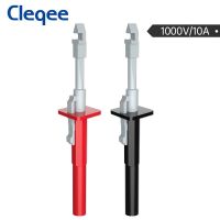 Cleqee P5006 2ชิ้นฉนวนตะขอทดสอบคลิปเจาะลวด Probe กับ4Mm ซ็อกเก็ต Bulit-In สูงเครื่องมือ Diy