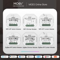 โมดูลสวิตซ์  Zigbee Wifi อัจฉริยะ MOES หรี่สวิตช์ผ้าม่านชีวิตอัจฉริยะแอปรีโมทคอนโทรล Alexa Google Home ควบคุมด้วยเสียง