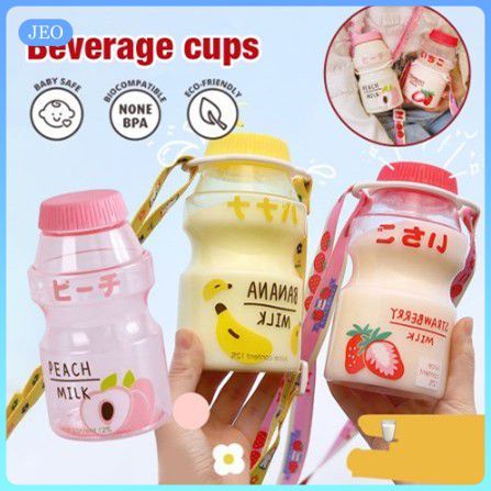 480ml Plastic Water Bottle Drinking Bottle Shape Cute Kawaii Milk