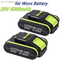 zvhm00 2022 New 20V 6000mAh Power Tools Rechargeable Replacement Battery Lithium for Worx WA3551 WA3553 WX390 WX176 WX178 WX386 WX678